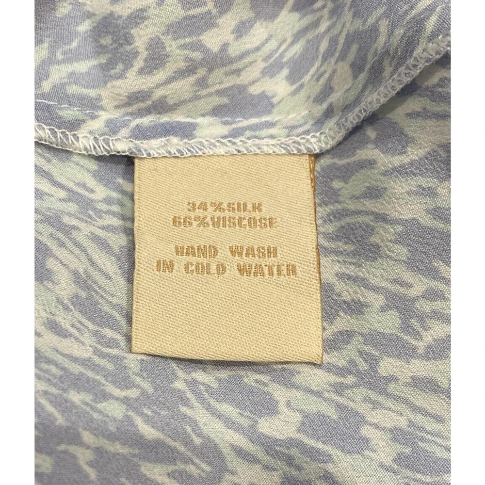 Paloma Blue Silk Blend Wrap Skirt Size Small - Picture 7 of 7